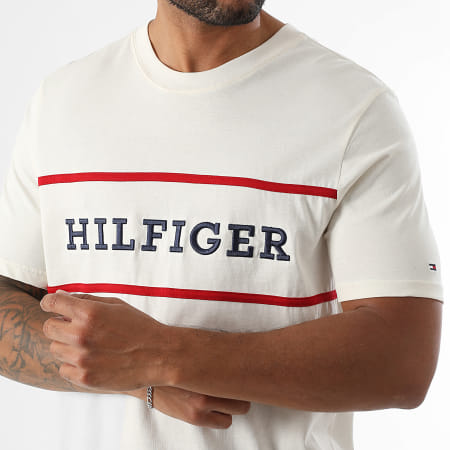 Tommy Hilfiger - Tee Shirt Americana Colourblock 9845 Beige Clair