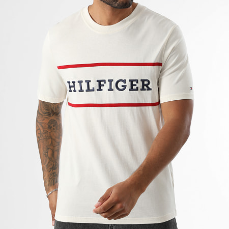 Tommy Hilfiger - Tee Shirt Americana Colourblock 9845 Beige Clair