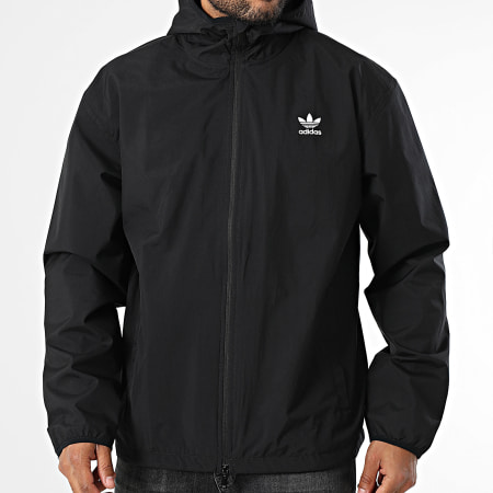Adidas Originals - Essentials JW1055 Black Hooded Zip Jacket - Ryses