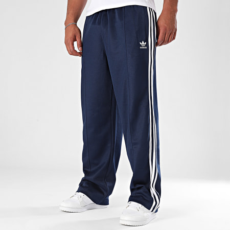Baggy Stripe Jogging Pants IZ2466 Navy Blue
