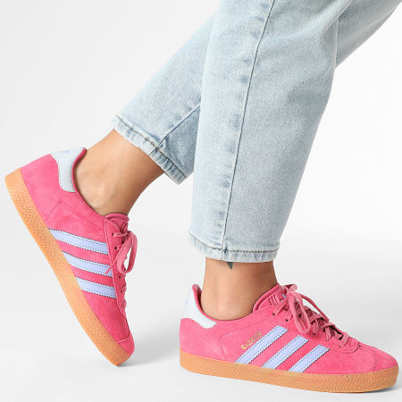 Adidas Originals - Gazelle Zapatillas Mujer J JR5941 Shock Rosa Azul Spark Halo Azul