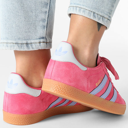 Adidas Originals - Gazelle Zapatillas Mujer J JR5941 Shock Rosa Azul Spark Halo Azul