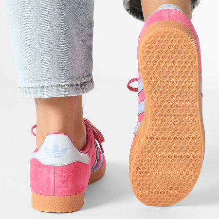 Adidas Originals - Gazelle Zapatillas Mujer J JR5941 Shock Rosa Azul Spark Halo Azul