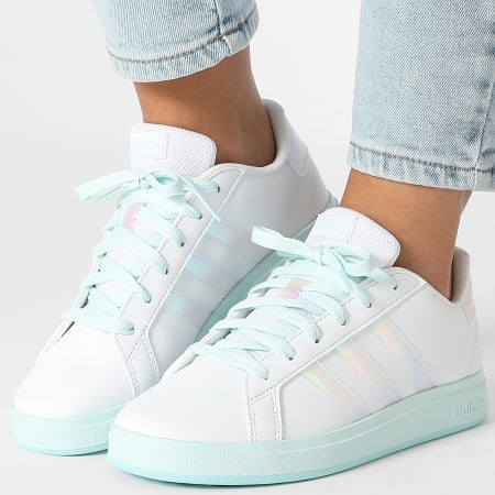 Adidas Sportswear - Baskets Femme Grand Court 2.0 K JR6097 Footwear White Flash Aqua Halo Mint