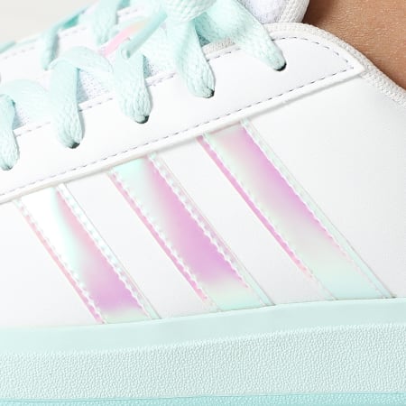 Adidas Sportswear - Baskets Femme Grand Court 2.0 K JR6097 Footwear White Flash Aqua Halo Mint
