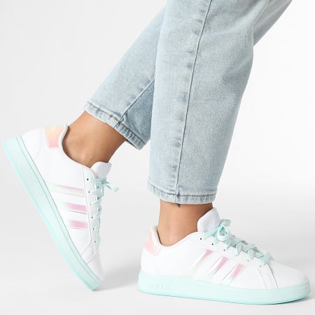 Adidas Sportswear - Baskets Femme Grand Court 2.0 K JR6097 Footwear White Flash Aqua Halo Mint
