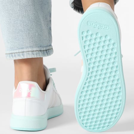 Adidas Sportswear - Baskets Femme Grand Court 2.0 K JR6097 Footwear White Flash Aqua Halo Mint
