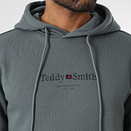 Teddy Smith - Sweat Capuche Jim 10816997D Gris Ardoise