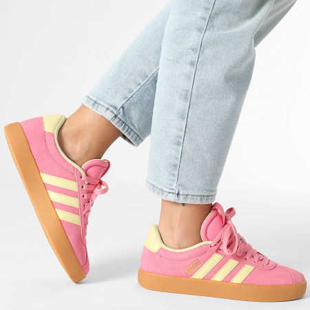 Adidas Sportswear - Women's Sneakers VL Court 3.0 JR8647 Pink Fusion Powder  Yellow Gold Metallic - Ryses
