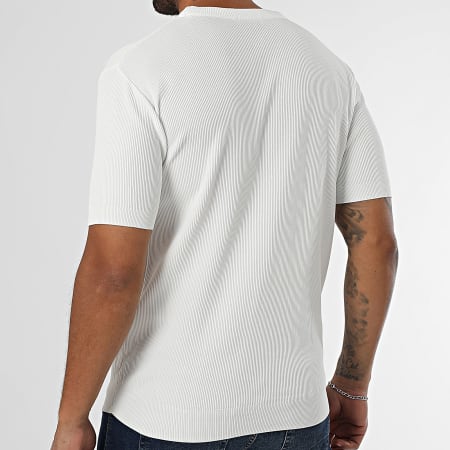 Mackten - Tee Shirt Côtelé 45 Blanc