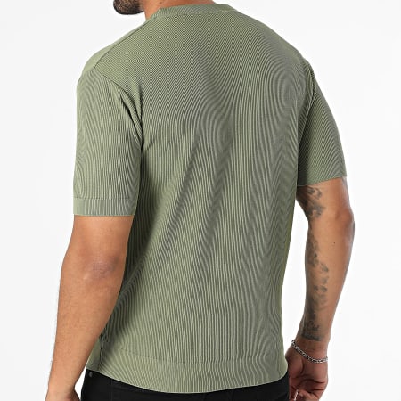 Mackten - Tee Shirt Côtelé 45 Vert Kaki