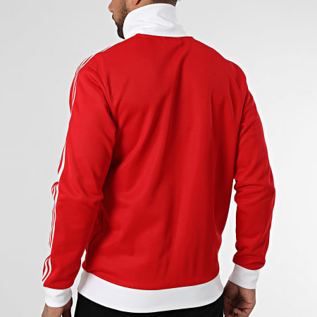 Adidas Originals - Veste Zippée A Bandes Classic TT IM4511 Rouge Blanc