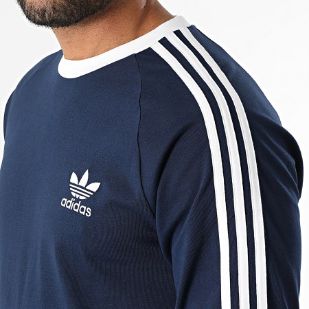 Adidas Originals - Tee Shirt Manches Longues 3 Stripes IM9428 Bleu Marine