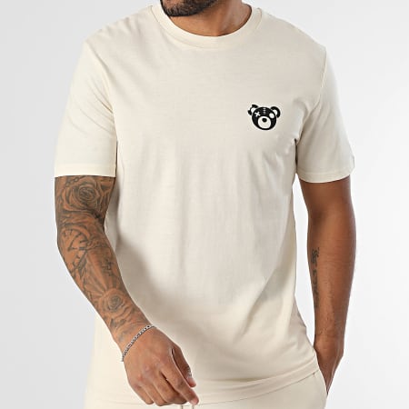 Sale Môme Paris - Ensemble Tee Shirt Et Short Jogging Nounours Spray Beige Orange