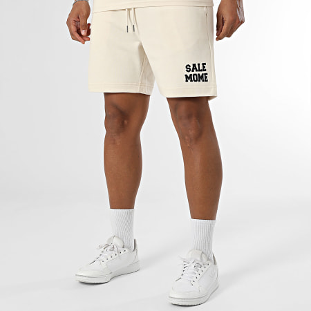 Sale Môme Paris - Ensemble Tee Shirt Et Short Jogging Nounours Spray Beige Orange