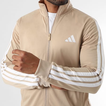 Adidas Sportswear Stripes Trefoil Track Suit JX8732 Beige Ryses