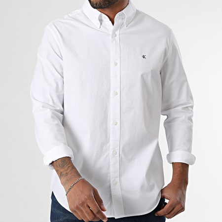Calvin Klein - Camisa de manga larga LV140EM125 Blanca