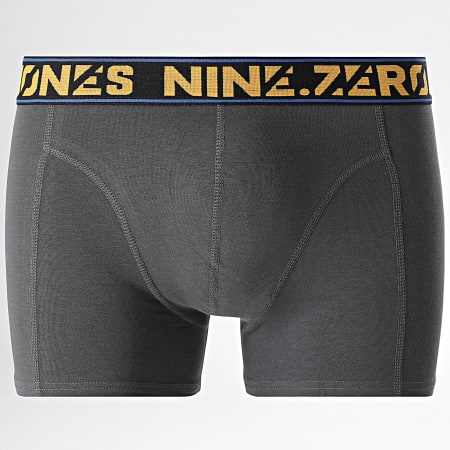 Jack And Jones - Lot De 3 Boxers Nine Zero Solid Bleu Roi Gris Anthracite Noir