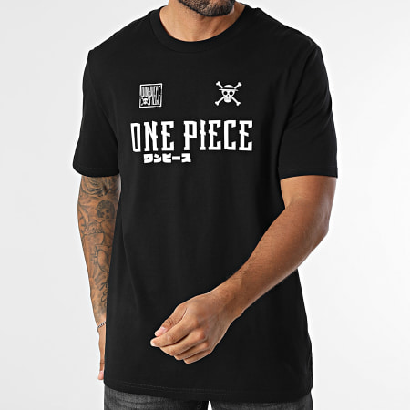 One Piece - Tee Shirt Oversize Large Hybrid Noir Blanc