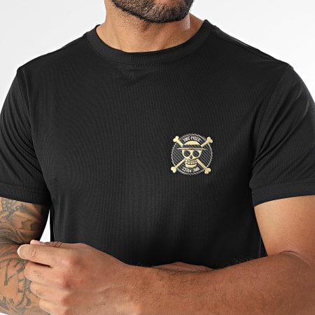 One Piece - Ensemble Maillot Et Short Jogging Tech Badge Black Noir Doré