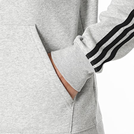 Adidas Originals - 3 Stripes Sudadera con capucha JY1376 Gris jaspeado