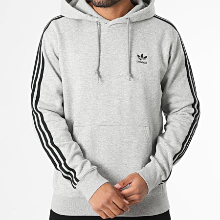 Adidas Originals - 3 Stripes Sudadera con capucha JY1376 Gris jaspeado