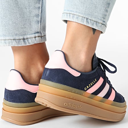 adidas gazelle silver green womens adidas Gazelle Bold - GS main image 1
