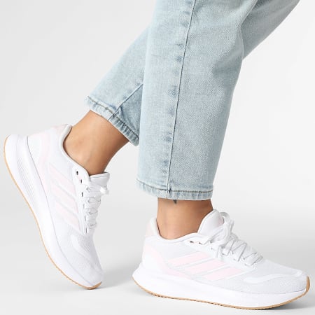 Adidas Sportswear - Baskets Femme Runfalcon 5 J JR2233 Footwear White Clear Pink Core Black