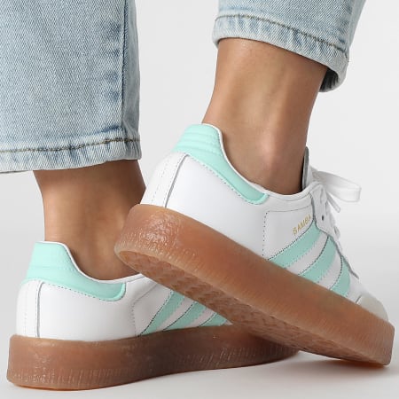 Adidas Originals - Baskets Femme Sambae J JQ1314 Footwear White Clear Mint Gold Metallic