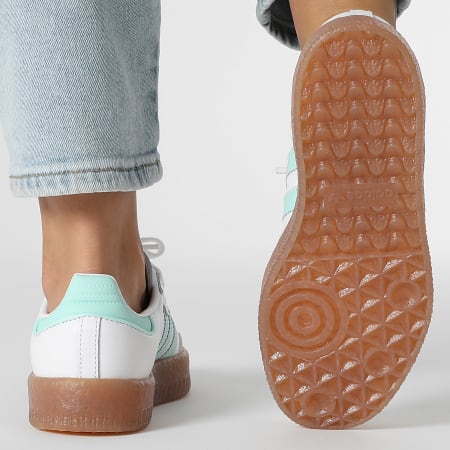 Adidas Originals - Baskets Femme Sambae J JQ1314 Footwear White Clear Mint Gold Metallic