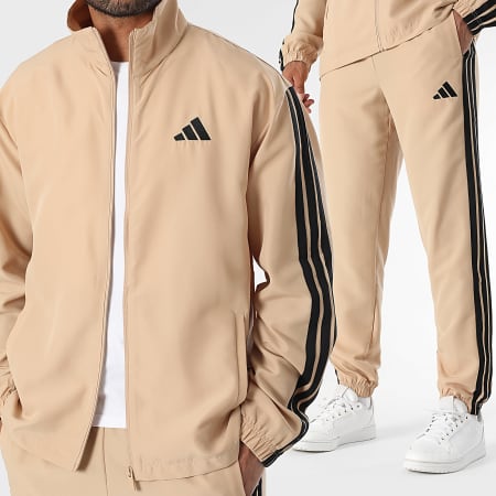 Adidas Sportswear - Ensemble De Survetement A Bandes 3 Stripes JX3149 Beige