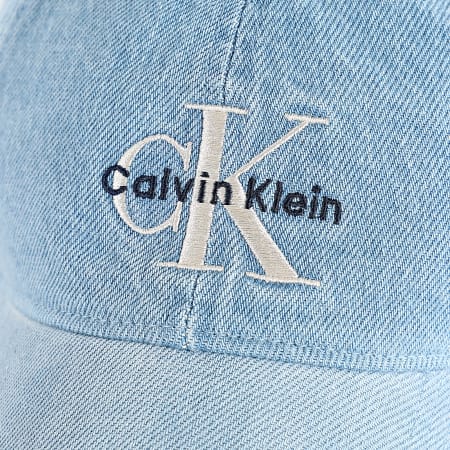 Calvin Klein - Casquette Monologo Embroidery Denim 5007 Bleu Denim