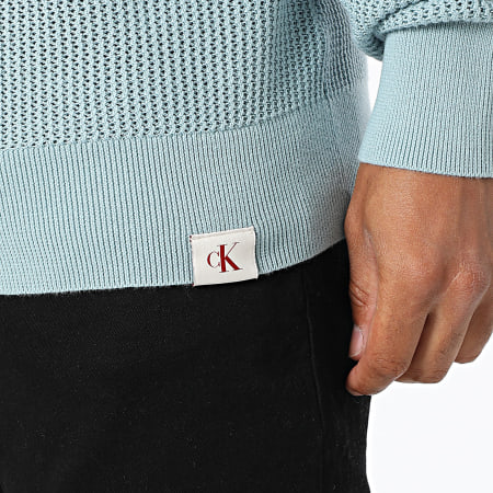 Calvin Klein - Pull En Mailles LV04RC308G Bleu Clair