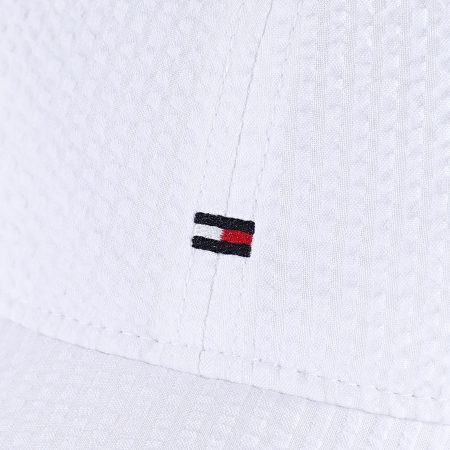 Tommy Hilfiger - Casquette Flag Seersucker 6 Panel 3427 Blanc