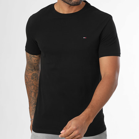 Tommy Jeans - Set di 2 camicie slim in jersey 0687 bianco nero