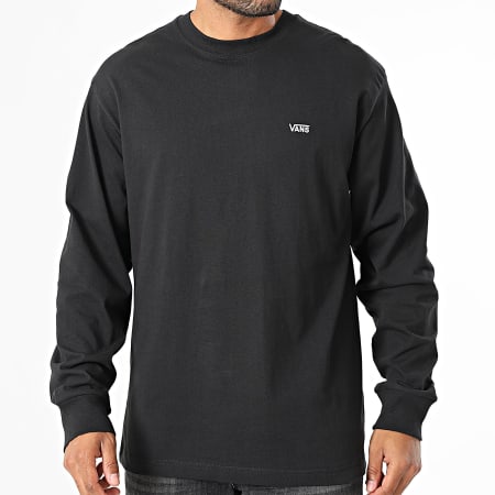 Vans - Tee Shirt Manches Longues Oversize Large Left Chest II 00P1S Noir