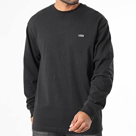 Vans - Tee Shirt Manches Longues Oversize Large Left Chest II 00P1S Noir