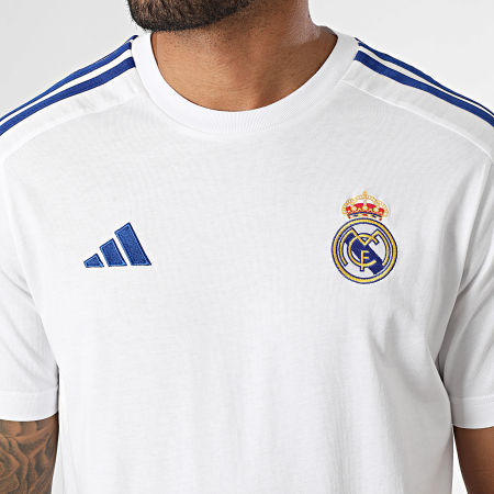 Adidas Sportswear - Tee Shirt A Bandes Real Madrid DNA IT3814 Blanc