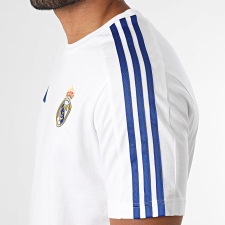 Adidas Sportswear - Tee Shirt A Bandes Real Madrid DNA IT3814 Blanc