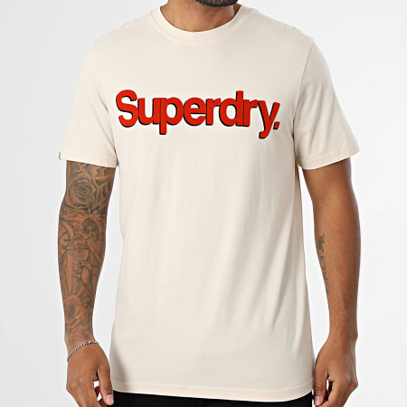 Superdry - Camiseta Classic Core Logo Shadow M1012197A Beige