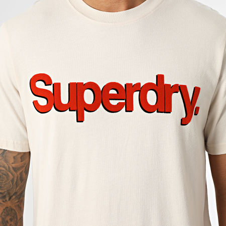 Superdry - Camiseta Classic Core Logo Shadow M1012197A Beige
