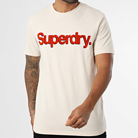 Superdry - Camiseta Classic Core Logo Shadow M1012197A Beige