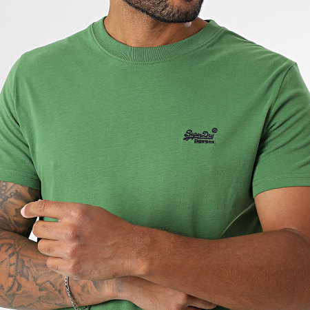 Superdry - Camiseta Essential Logo Bordado M1011245A Verde