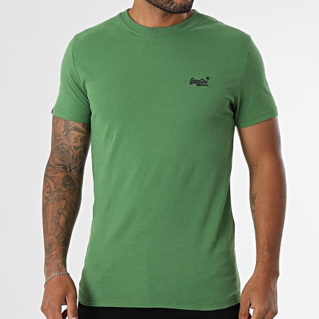 Superdry - Camiseta Essential Logo Bordado M1011245A Verde