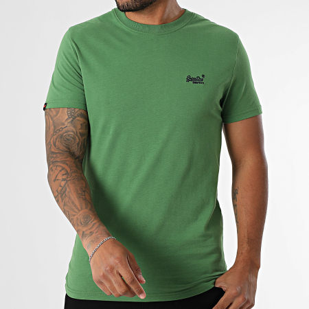 Superdry - Camiseta Essential Logo Bordado M1011245A Verde