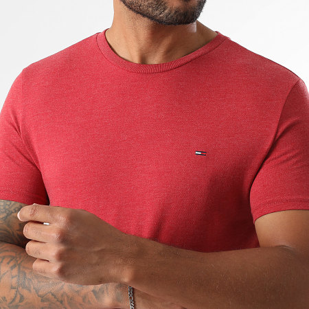 Tommy Jeans - Tee Shirt Slim Jaspe 0363 Bordeaux Chiné