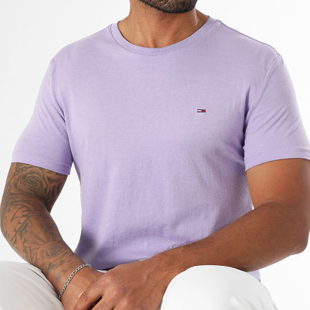 Tommy Jeans - Tee Shirt Slim Jaspe 0363 Violet