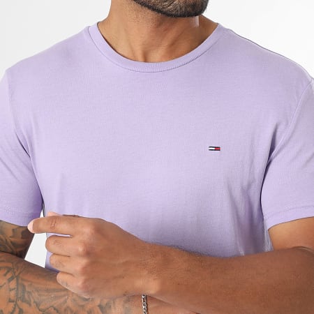 Tommy Jeans - Tee Shirt Slim Jaspe 0363 Violet