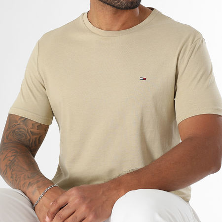 Tommy Jeans - Tee Shirt Slim Jaspe 0363 Beige