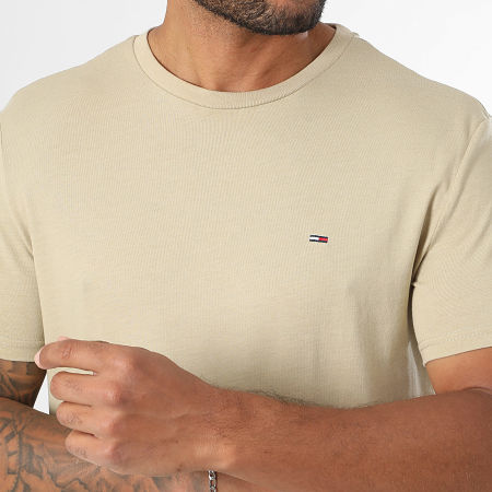 Tommy Jeans - Tee Shirt Slim Jaspe 0363 Beige